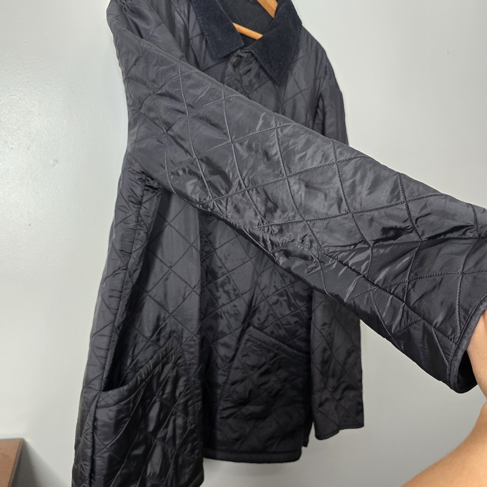 Barbour Black Quilted Liddesdale Jacket Size XL Chore Work Coat Heritage Barn - Picture 9 of 16